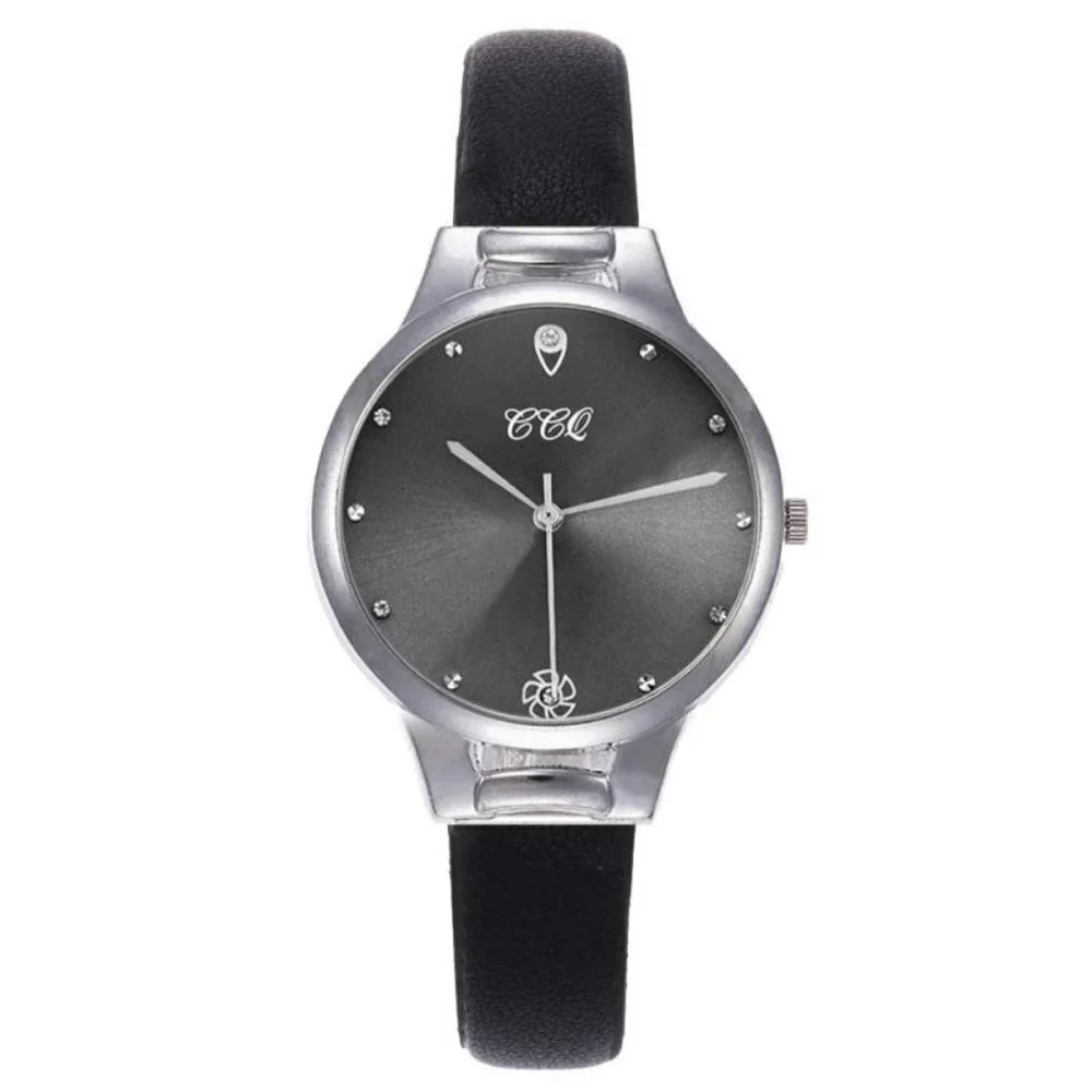 Rhinestone Dial Wristwatch